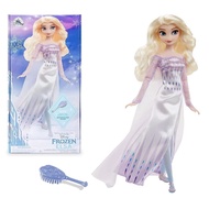 Disney Princess Elsa Classic Doll for Kids, Frozen 2, 31cm, Includes Golden Brush with Molded Details, Fully Posable Toy in Satin Dress - Toy Figure