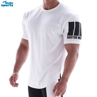Summer Bodybuilding Tshirt Men Compression Tight T-Shirt Men Elastic Breathable T-shirt Undershirt Workout Gym Solid color