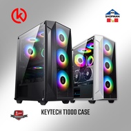 ♥️ ♑ Keytech T1000 ATX Tempered Glass PC Gaming Computer Desktop Case