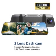 3 0 cm Anti-Glare Ultra-Thin Night Vision Touch Streaming Media Rear Mirror 3 Recording Driving Reco