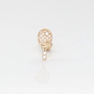 14K 網球拍鑽鎖珠耳環 (單個) 耳骨 耳窩 不退色