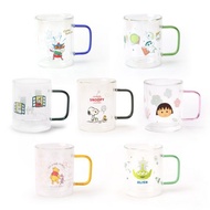 耐熱玻璃杯-蠟筆小新 Peanuts 史努比 迪士尼 櫻桃小丸子 Moomin