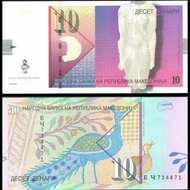 4/23 [Europe] Macedonia 10 Dinar Brand New UNC Banknotes Foreign Coins Banknotes Genuine Coins Colle