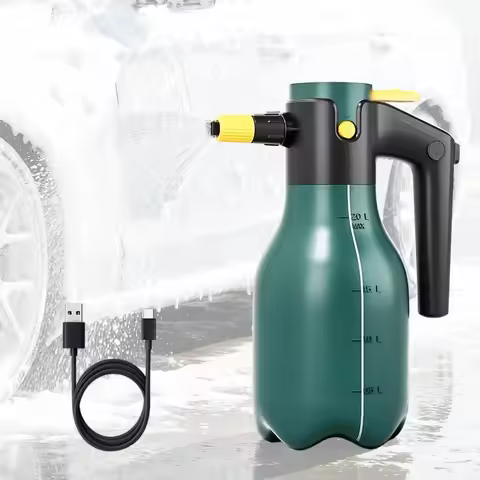Electric Pressurized Foam Sprayer, 2L Cordless Pump Sprayer with One-Touch Lock, Portable Foam Spray