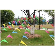 Fiesta3M Colorful Plastic Banderitas Waterproof Outdoor Party Decoration Party Supply Flag Banner 3M