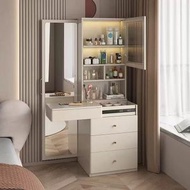 櫻桃傢俱 - 全身鏡連梳妝台睡房妝鏡一體化妝台收納櫃穿衣櫃大容量儲物櫃