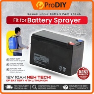 12V 8.0Ah / 10Ah Battery For Sprayer Pump Knapsack Rechargeable Battery Heavy Duty pam racun bateri 
