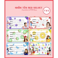 Red Velvet name label