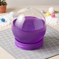 5pcs Plastic Snow Globe Kit with Screw Cap Clear Fillable Snow Container for Kids Christmas Decorati