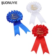 IJUONUYIE Ribbon Award Set, Recognition Ribbons Blue,Red,White Rosette Ribbon, Award Ribbons  Ribbon