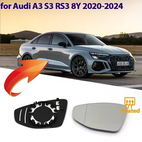 Left Right Door Side Heated Wing Mirror Glass Rearview Plate for Audi A3 8Y S3 8Y RS3 8Y RS A S 3 20