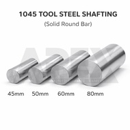 1045 Tool Steel Shafting Solid Round Bar – 40MM 45mm 50mm 60mm 80mm (Cut to 100mm 200mm 300mm)