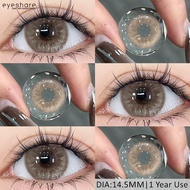 EYESHARE Brown/Grey Contacts For Big Eyes Cosmetic Makeup Brown Eyes With Contact Lens Case Korean S