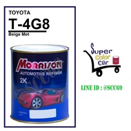 (T-4G8) สีพ่นรถยนต์ มอร์ริสัน Morrison 2K - Beige Met 4G8 - Toyota - ขนาดบรรจุ 1 ลิตร