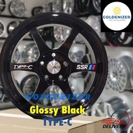 TYPE-C SSR sport rim 14inch 15inch 16inch 17inch  14" 15" 16" 17" 8H100/114.3,4H100/114.4,5H100/114.3