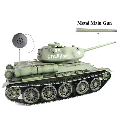 HENG LONG 1/16 Scale 7.0 Upgraded Soviet T34-85 RC Tank 3909 Metal Tracks Idler Bearing Gearbox Spea