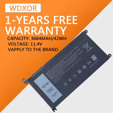WDX0R Laptop Battery for Dell Inspiron 13 15 5000 7000 Series 13 7378 7375 7368 5378 5379 5368 15 75