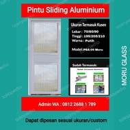 Pintu Sliding Aluminium-Happy Door-PSA 09 Moru-ACP-Putih