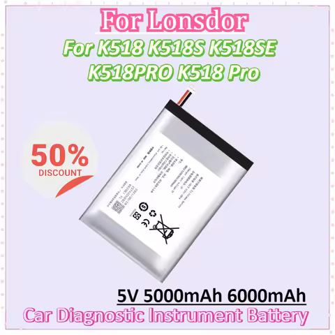 New Battery 5V 5000mAh 6000mAh for Lonsdor K518 K518S K518SE K518PRO K518 Pro Car Diagnostic Instrum