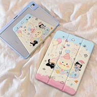 เคสiPadหมุน 360°Gen9/8 Gen11 Air7 ที่ใส่ปากกา พุดดิ้งหมวกวันเกิด เคส iPad Air6 Air5/4