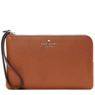 Kate Spade Leila Medium L-Zip Wristlet in Warm Gingerbread kb684