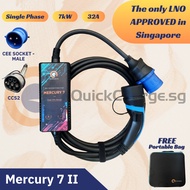 (LTA Approved) Ready Stock Mercury 7 II EV Portable Charger 32A Single Phase
