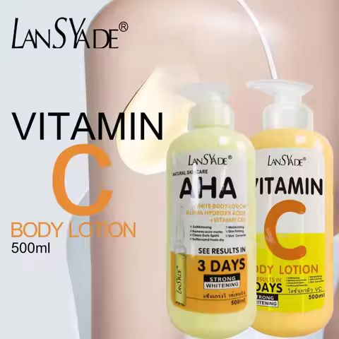 500ml AHA VC Skin Relief Intense Body Cream Hydroxy Acids Vitamin C&E Moisturizing Lightening Lotion