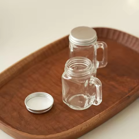 1PC Mini Mason Jar For Jam Honey Portable Leakproof Coffee Milk Juice Bottle With Lid Home Party Bar
