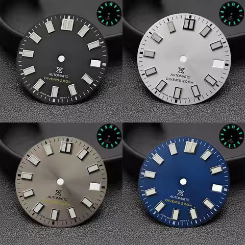 28.5mm Prospex Dial Green Luminous Dials Fit For NH35 NH36 7S 4R Automatic Movement Seiko mods Watch