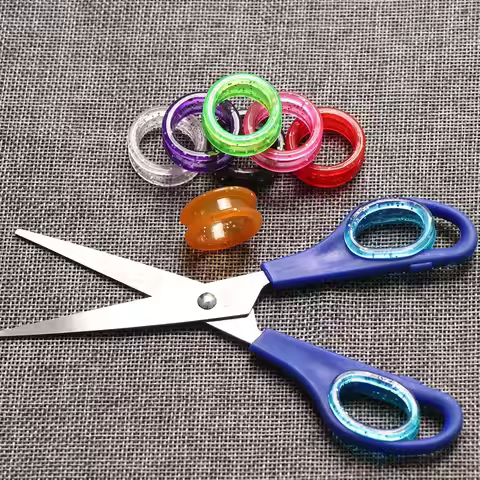 2Pcs Comfortable Professional Colorful Fit For Shears Silicone Ring Grooming Scissors Ring Pet Shear