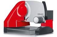 GRAEF. SKS500 All-Slicer Red Compact Metal Slicer with Raised Design for Buns and Storage Box Stainl