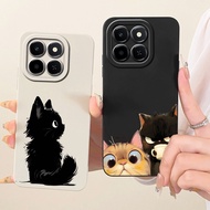 For Honor X6C Lens Protective Casing HonorX6c X 6C 4G NIC-LX1 Cute Cat Cartoon Soft Silicone Phone C