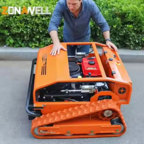 Smart Remote‑Controlled Tracked Mower Agricultural‑Grade Machine 23‑HP 60° Climbing Ability for Prec