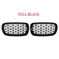 BMW Front Grille Chrome Diamond Kidney Grilles Meteor Style Front Bumper Grill For BMW X5 X6 F15 X16