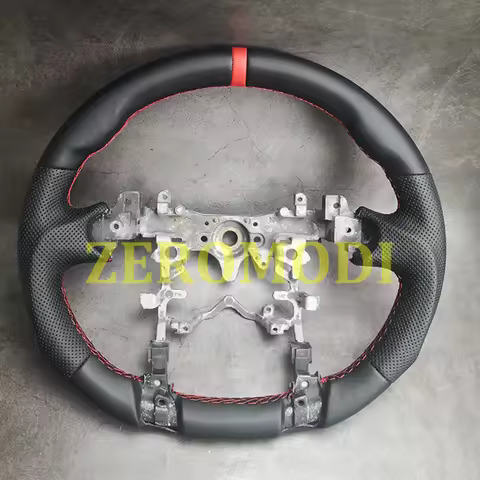 Red Ring Leather Steering Wheel for 2010-2015 Toyota PRIUS Hybrid ZVW30 Aqua V C