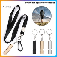 DRO_ Hiking Whistle Loud Sound Whistle High-quality Aluminum Referee Whistle with Lanyard Loud Sound for Sports Training Survival Portable Outdoor Whistle for Soccer