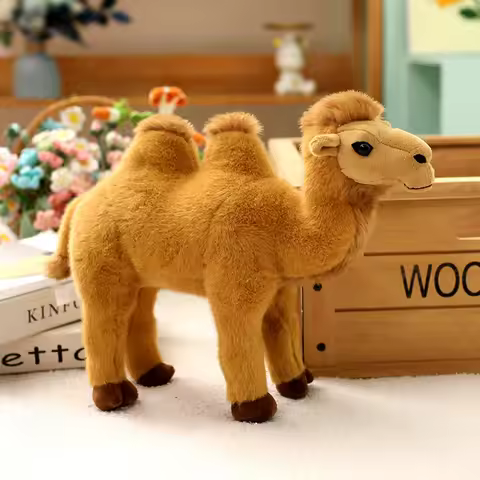 New Simulation Standing Camel Plush Toys Soft Stuffed Steric Camel Toys For Children Creative Decor 