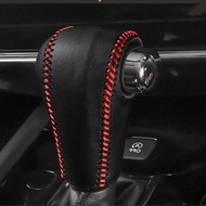 Genuine Leather Car Gear Collars Gear Shift Knob Cover for Honda HRV HR-V Vezel 2014 - 2020 AT RHD P