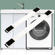 Adjustable Mobile Washing Machine Stand, Multifunctional Fridge Base Roller 24 Wheels, Portable Washing Machine Holder Set of 2, Dryer, Refrigerator, etc. Load Capacity 300 kg (Colour : White)