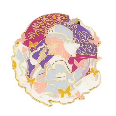 Game Touhou Project Izayoi Sakuya Saigyouji Yuyuko Remilia Scarlet Cartoon Character Metal Badge But