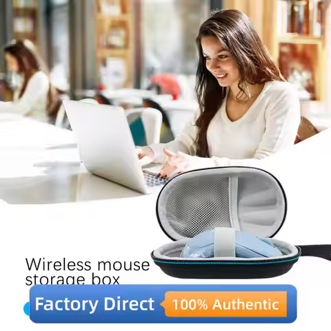 Portable Mice Accessories Double Zipper Waterproof Wireless Mouse Carrying Case with Hand Rope for L
