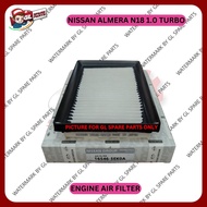 (OEM PARTS) ENGINE AIR FILTER NISSAN ALMERA 1.0 N18 TURBO (16546-5EK0A)