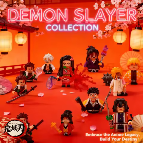 2026 Demon Slayer WM2998-3008 Blocks Blind Box Action Figures Building Bricks Toys Collectible Anime