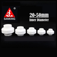 Inner Diameter 20mm to 50mm Sanking PVC Union DIN PVC Fittings Reef Tank DIY Aquarium Filtering Pipi