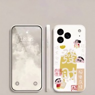 Ins Fortune White Crayon Shin-Chan Phone Case Suitable for OPPO Reno 16Pro 15Pro 15 14Pro 14 13Pro 1