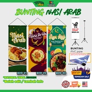 Bunting Nasi Arab | Bunting Banner produk makanan readymade design boleh edit atau tambah info