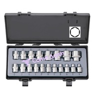 [Come Again] 19pc-4 Points 6 Angle Short Socket Set (Inch-Box) 4 Inch