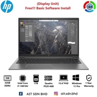 HP Zbook Firefly 15 G7 39P24UC 15.6"FHD Laptop Intel Core i7-10810U 32GB 1TB SSD Quadro P520 4GB W11
