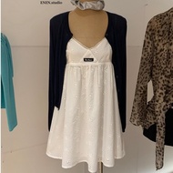 Women's dress Set 【EN.EN】 E10784 two-piece dress embroidered with little flowers mixed with feminine