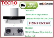 TECNO HOOD AND HOB FOR BUNDLE PACKAGE ( KD 3088 &amp; SR 288SV ) / FREE EXPRESS DELIVERY